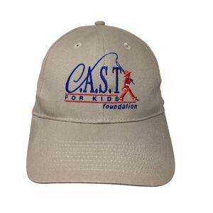 CAST For Kids Foundation Strapback Hat Tan OSFA Adjustable Embroidered KC Caps